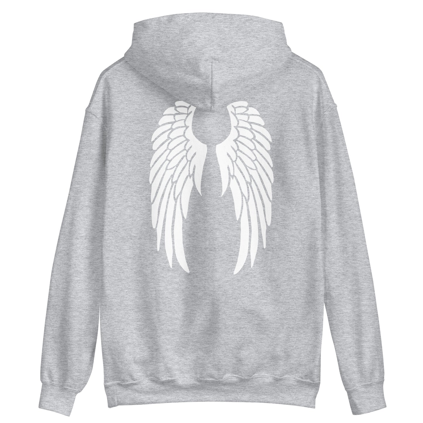 Grey Angel Wings Hoodie